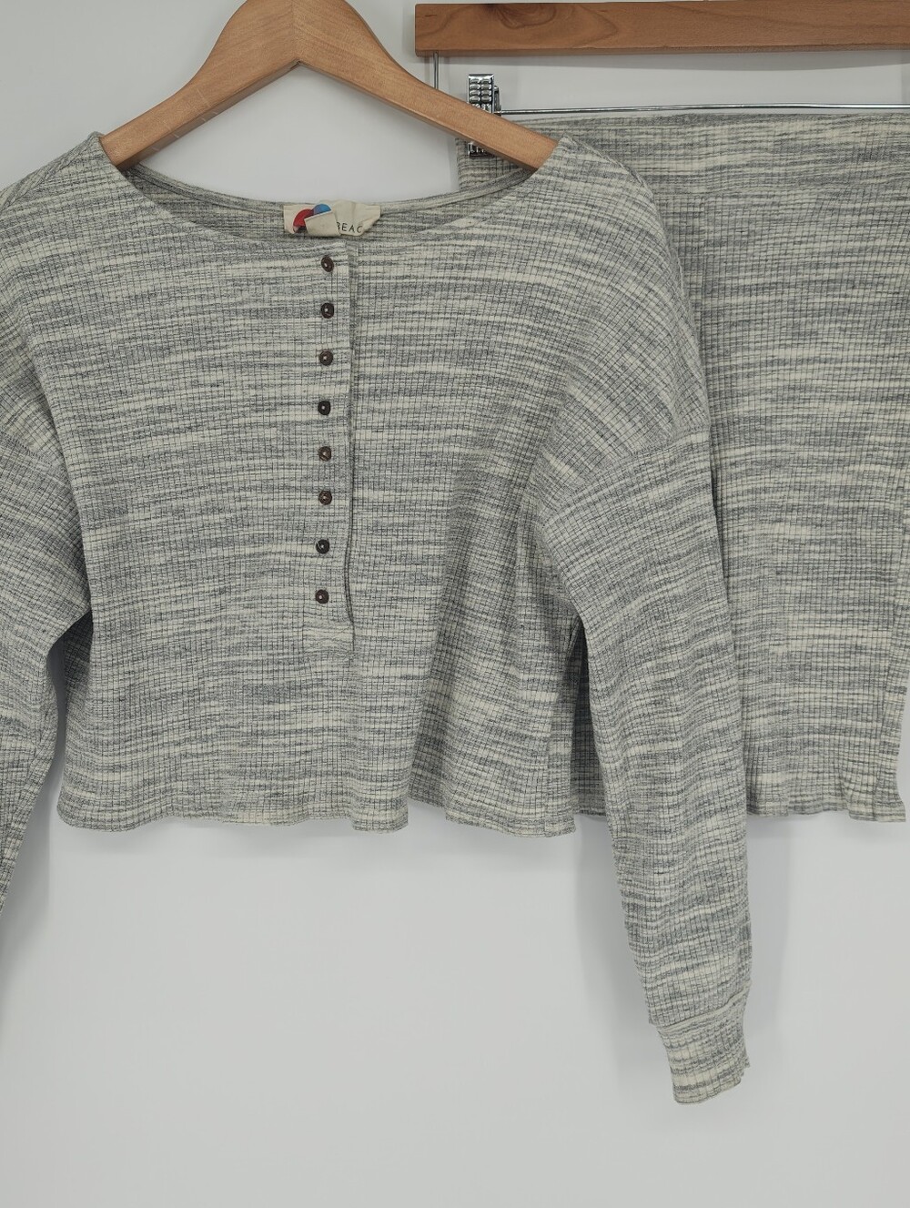 FP Beach Two-Piece Knit Lounge Set in Sage Green Size SP